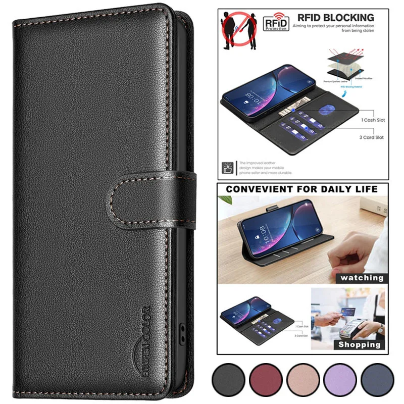 Pre Tecno Spark Go 2024 Case Classic Leather Case On pre Fundas Tecno Spark Go 2024 BG6 Pase Puzdroch RFID Blokovanie peňaženky