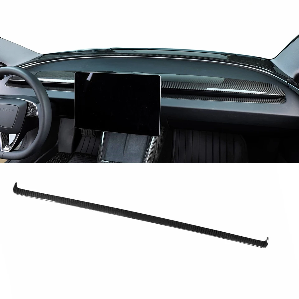 Pre Tesla Model 3 Highland 2023 2024 Real Carbon Fiber Center Cover Dashboard Cover Cover Cover Interiérové ​​príslušenstvo
