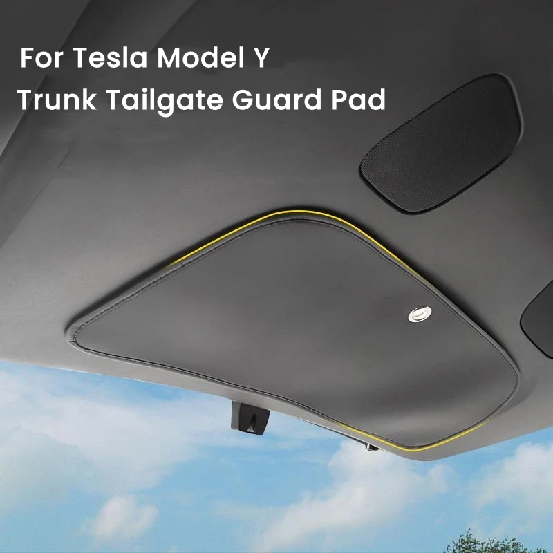 Pre Tesla model y kufre Trunk Tailgate Guard Mat Kožené zadné kufre Dvere Ochranné antidirty ochranné podložky Interiérové ​​príslušenstvo