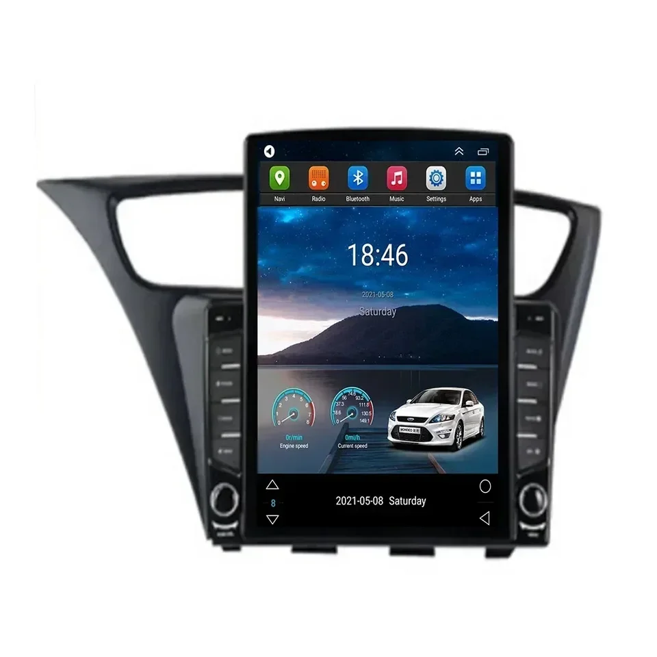 Pre Tesla Style 2 Din Android 13 Car Radio pre Honda Civic Hatchback 2012-17 Multimediálny video prehrávač GPS Stereo Carplay DSP RDS