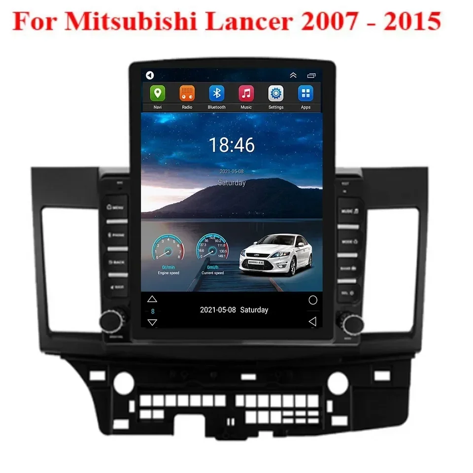 Pre Tesla Style 2 Din Android 13 Car Radio pre Mitsubishi Lancer Ex 2008-2015 Multimediálny videozáznam GPS Stereo Carplay Camera Camera