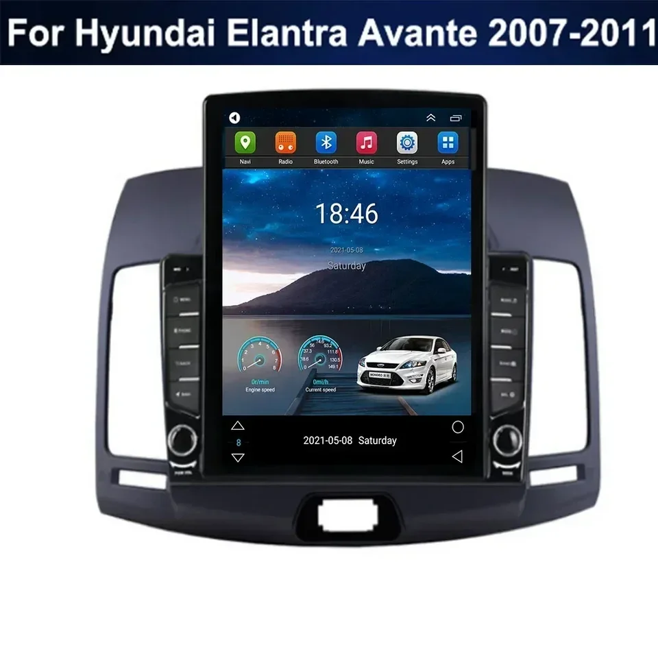 Pre Tesla Style 2Din Android 13 Car Radio pre Hyundai Elantra Avante 2007-2011 multimediálny videozáznam GPS Stereo Carplay DSP DSP