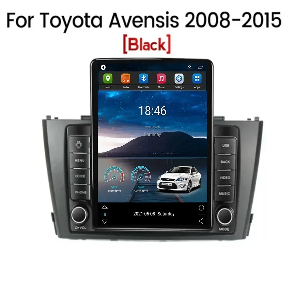 Pre Tesla Style 2Din Android 13 Car Radio pre Toyota Avensis 3 2008 -2015 multimediálny video prehrávač GPS Stereo Carplay DSP Camera DSP