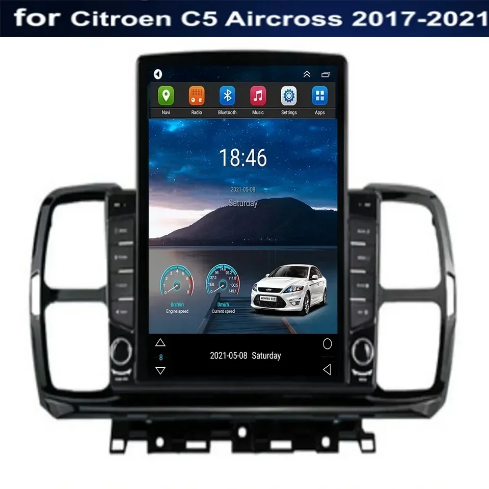 Pre Tesla Style 2Din Android13 Car Auto pre Citroen C5 Aircross 2017-2035 Multimediálny videozáznam GPS stereofónny carplay DSP Camera DSP