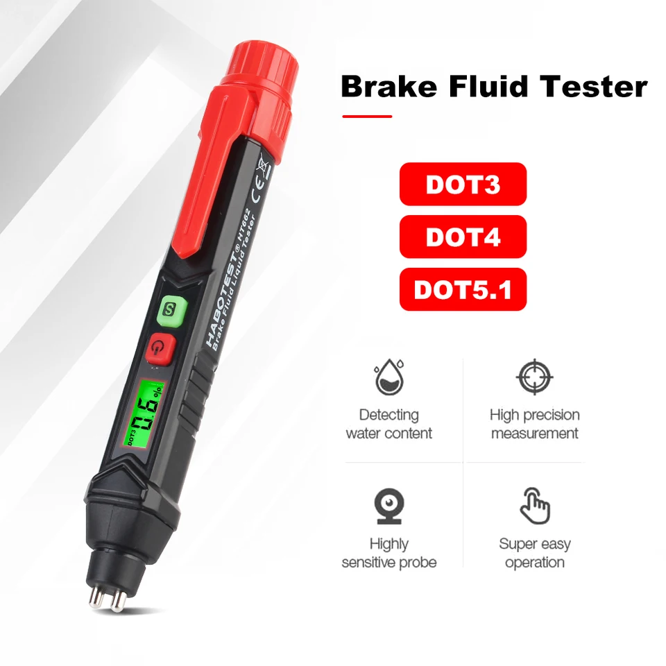 Pre testovač brzdovej tekutiny s bodom 3/dot4/dot5.1 s výstražnou výstražou HT662 Príslušenstvo TEST PEN BRKINY OIL Testovanie kvapalného oleja