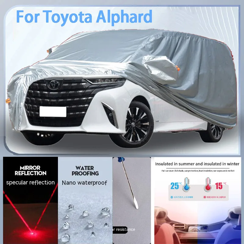 Pre toyota Alphard Full Auto Cover s chránením UV a zimnej izolácie, dažďovými odolnými, Snow-odolnými vlastnosťami ATI-Frost.