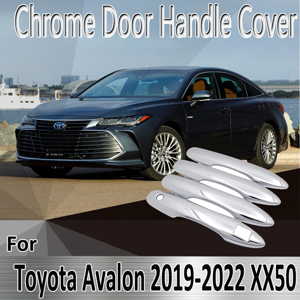 Pre Toyota Avalon MK5 XX50 2019 ~ 2022 2020 2021 STYLING STRECERS DECORÁCIA Chrómové dvere Rukoväť krytu