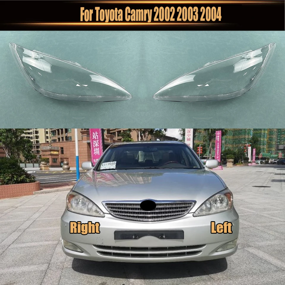 Pre Toyota Camry 2002 ~ 2004 Sledovateľka Covertransparent Mask Svetlej shellu Plexiskry Plexiskry nahradiť pôvodnú tienidlá