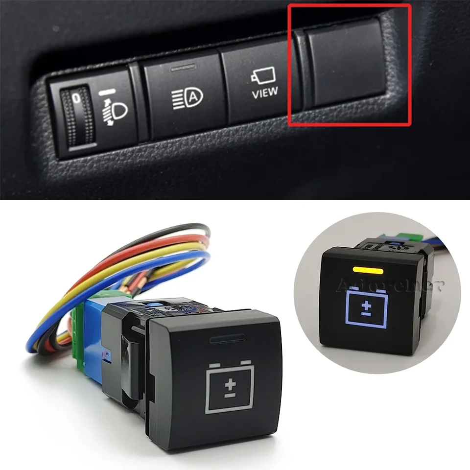 Pre Toyota Camry 2018 RAV4 2020 AVALON Prado Corolla Altis 2019 2021 2022 LED svetlo vozidla Dodatočné tlačidlo Ovládanie batérie