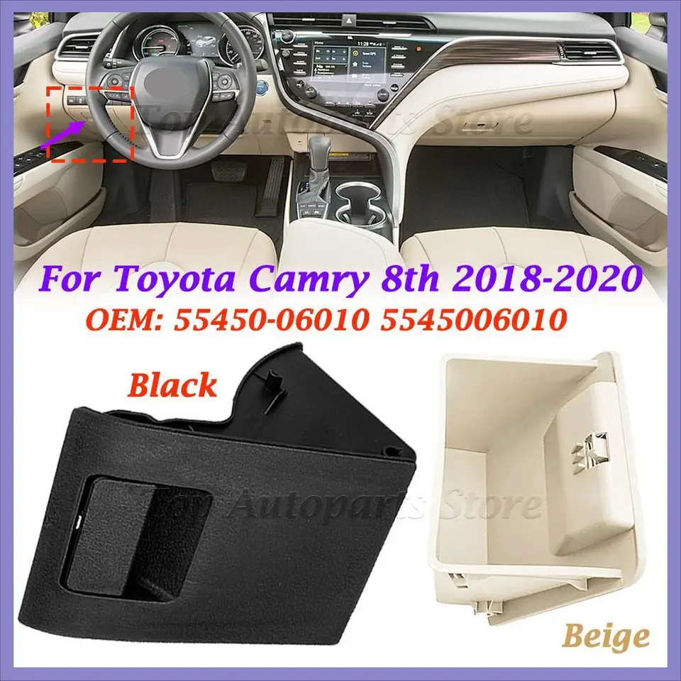 Pre Toyota Camry 8. 18-20 55450-06010 Vodičský preukaz na bočnú škatuľu Coin Box Dashboard Dashboard dole ľavý úložný box 5545006010