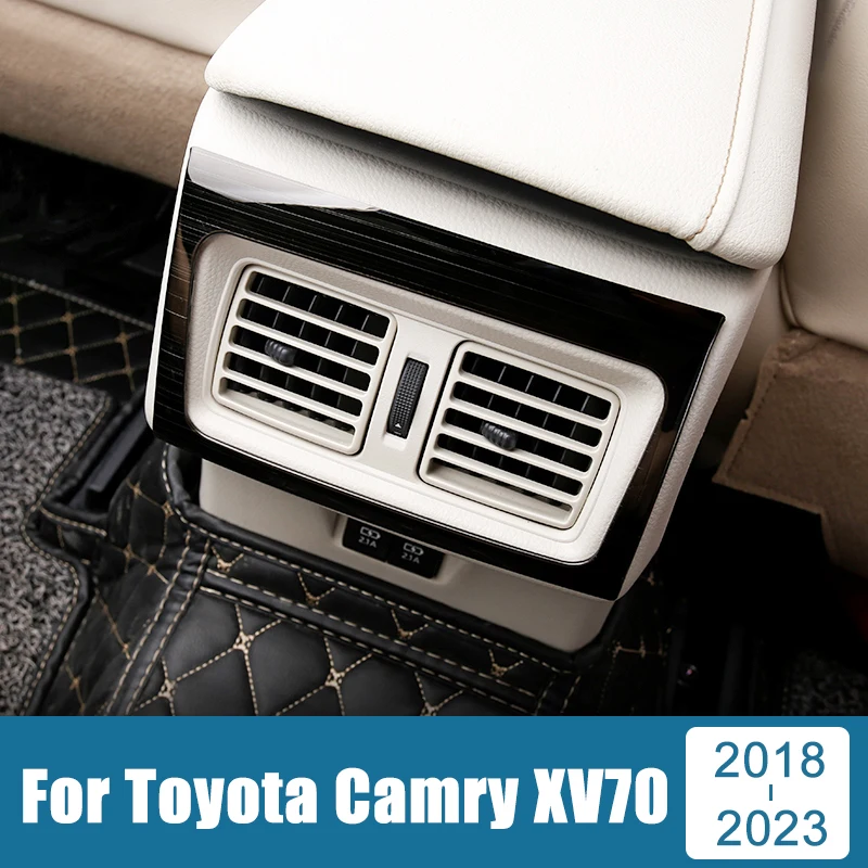 Pre Toyota Camry XV70 2018-2021 2022 2023 Zadná klimatizácia z nehrdzavejúcej klimatizácie Ventelátorový vývodový kryt TRIST TRISCORE STACKER PRÍSLUŠENSTVO