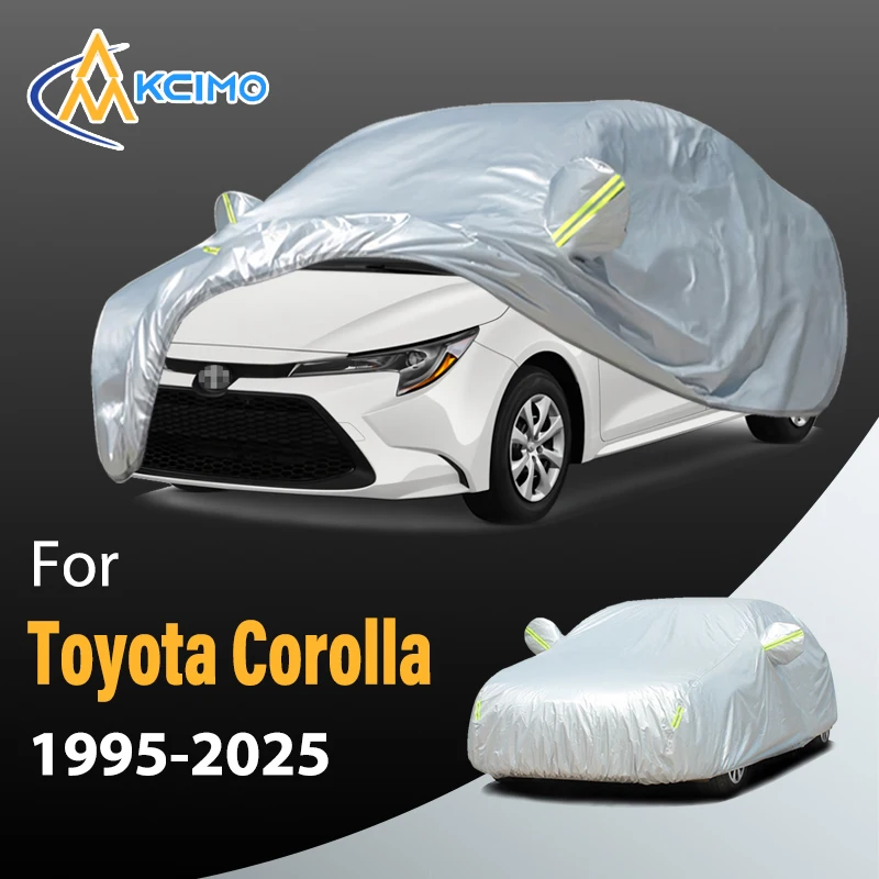 Pre Toyota Corolla 1995-2025 Casvers Automobilové kryty 190T Slnko vonkajšie slnečné krémy Heat Slnko UV ochrana Falling Listions a Dust Car Styling