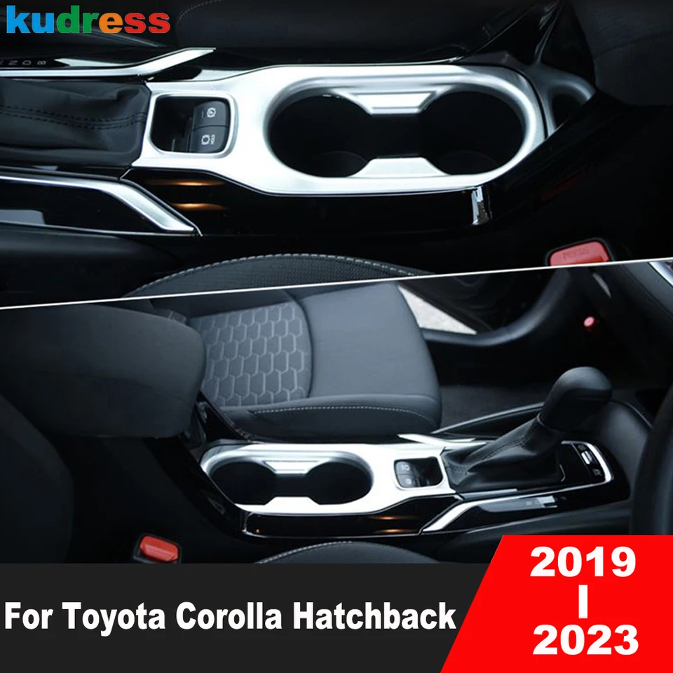 Pre Toyota Corolla 2019-2021 2022 2023 Hatchback Black Car Center Console Console Pohárový držiak na kryt krytu Vnútorné príslušenstvo