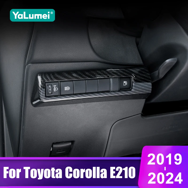 Pre Toyota Corolla E210 2019 2020 2021 2022 2023 2024 Hybridné ABS uhlíkové vozidlá nastavenia tlačidla Orezanie Kryt Tink Cover Príslušenstvo