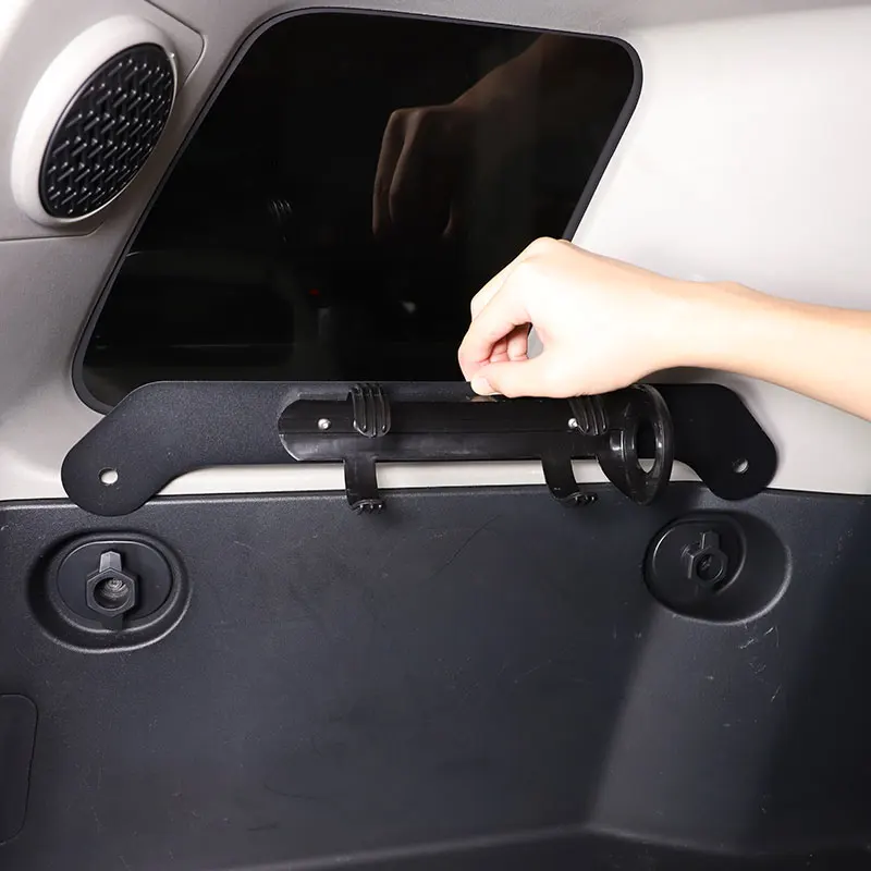 Pre Toyota FJ Cruiser 2007-2021 ABS/uhlíková oceľ Čierny automobil Kumel hasiaci prístroj Hasiaci prístroj Držiteľ kmeňa Káblové káblové kravaty držiak na autá Príslušenstvo