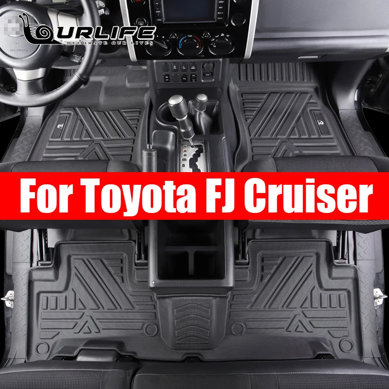 pre Toyota FJ Cruiser auto celé počasie TPE podlahové nohy s plným súpravom obloženie, aby sa zmestili pre vodotesnú podlahovú podlahu FJ Cruiser