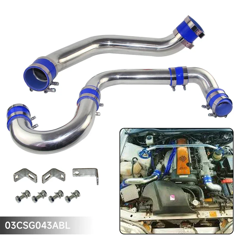 Pre Toyota Front Mount Intercooler Piping Hose Kit Chaser Mark II JZX110 1JZ-GTE 2,5L TORBO MOTOR 2000-2004 Hliník