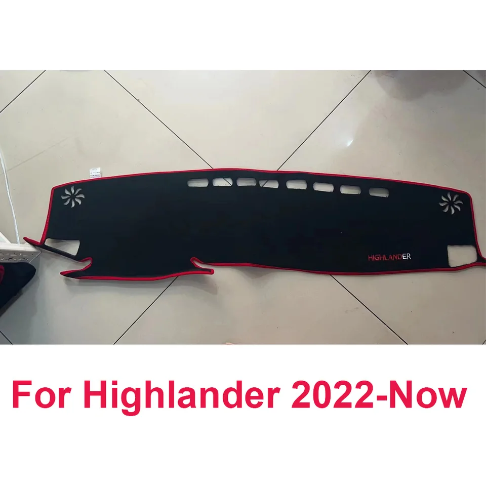 Pre Toyota Highlander Kluger 2022-NAW Automobežník Dashboard Dash Mat Dashmat Mats Sun Shade Pad Platforma Platforma koberec