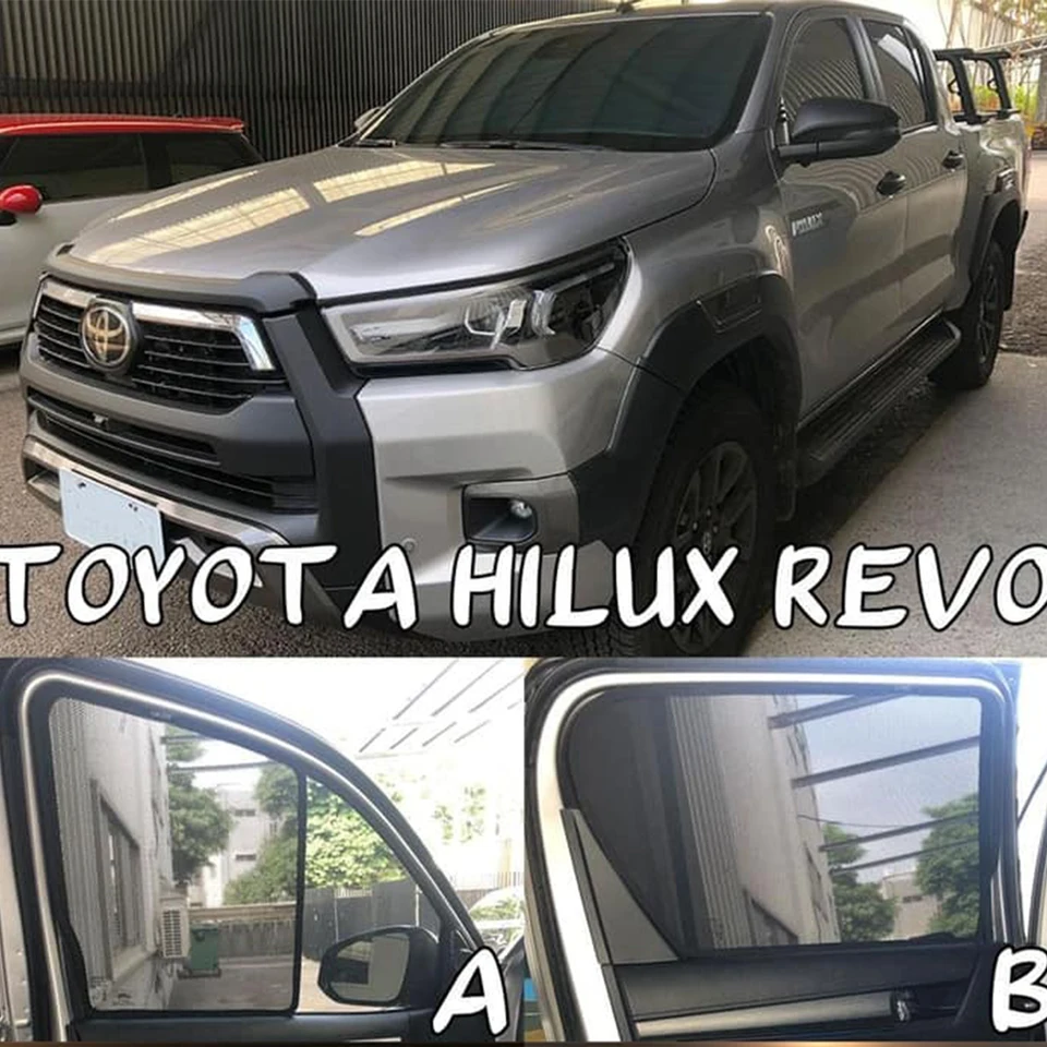 Pre Toyota Hilux VII Pickup Revo 2015-2024 Magnetický automobil Sunshade Shield predné čelné sklo Zadná strana detského okna slnečný odtieň