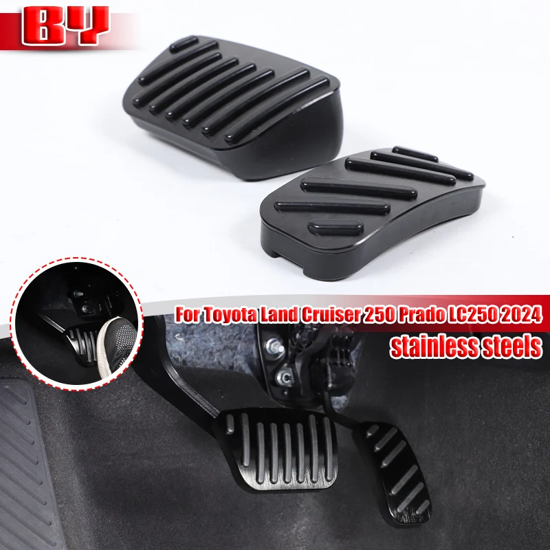 Pre Toyota Land Cruiser 250 Prado LC250 2024 Car Foot REST Pedál plynový plynový plynový brzdový brzdový pedál pokrývať automatické príslušenstvo