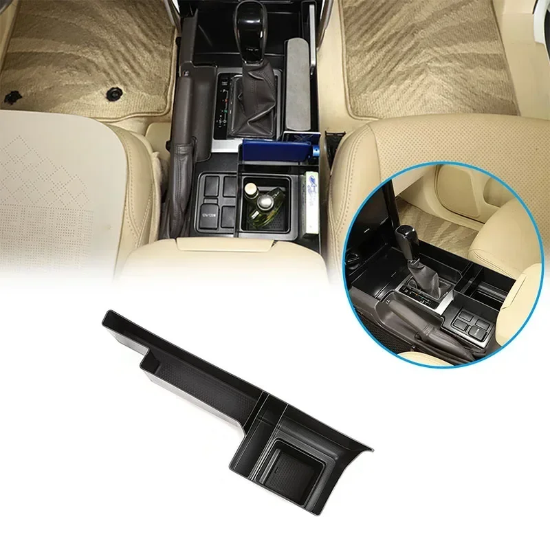 Pre Toyota Land Cruiser Prado FJ150 150 2010-2019 ABS Čierny automobil Center Console Storage Box Mobile Phone Tray Car Absen