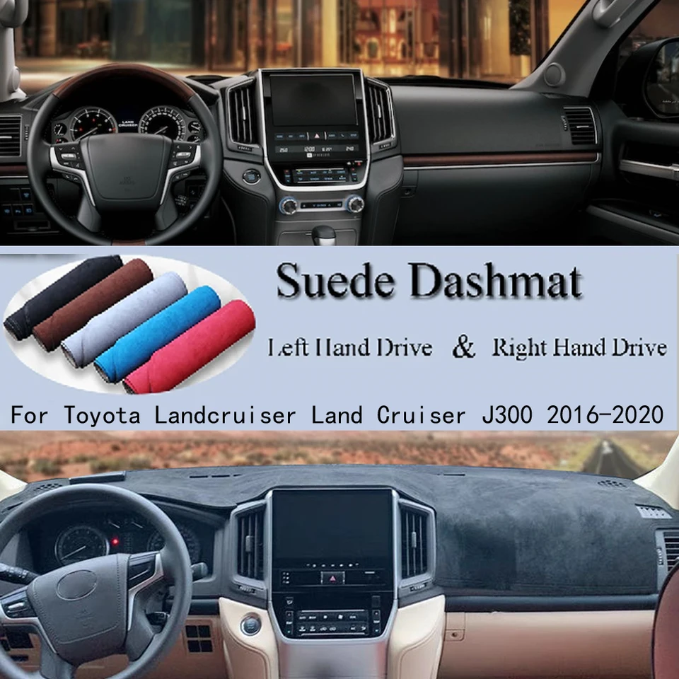 Pre Toyota Landcruiser Land Cruiser J300 300 2016 -2020 Suede Leather Dashmat Dash Mat Cover Dashboard Pad Carpet Car Auto