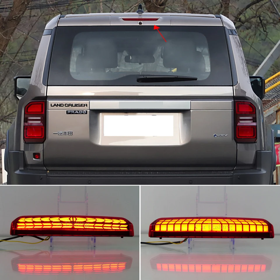 Pre Toyota Prado LC250 2024 LED tretia brzdová svetlo tretieho zastavovacieho žiarovky s vysokým držiakom zastavenie zákruty signálu Signal Light
