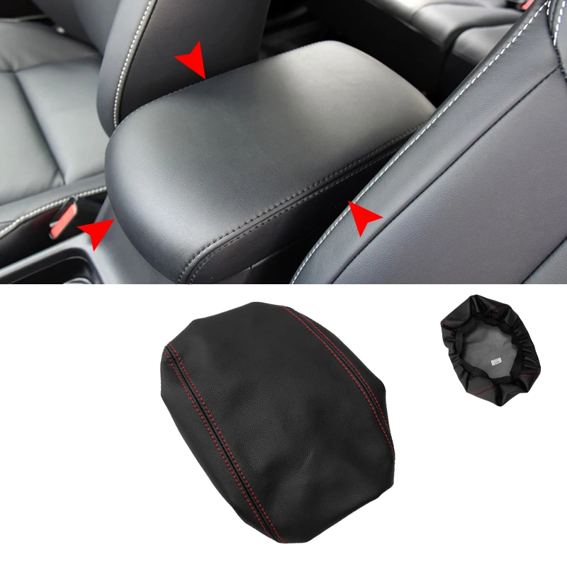 Pre Toyota Rav4 2016 2017 2018 2018 Mikrofigbra kožené auto Interiér Centrum ovládacie prvky lakťová lakťová lakťová lakťová podložka Pad Cover Tin