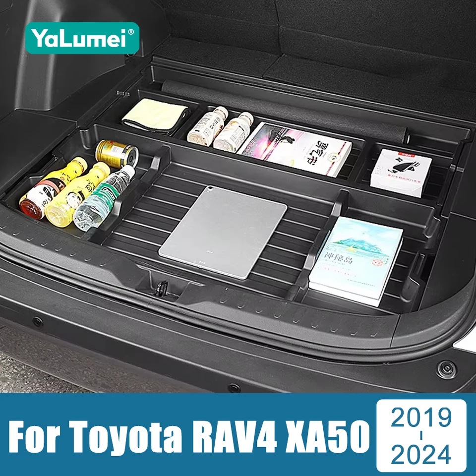 Pre Toyota RAV4 XA50 2019 2020 2021 2022 2023 2024 RAV 4 ABS Car Trunk Storage Box DETIDER ORGANIZOVÝ KOX DECORÁCIA DODÁVKA
