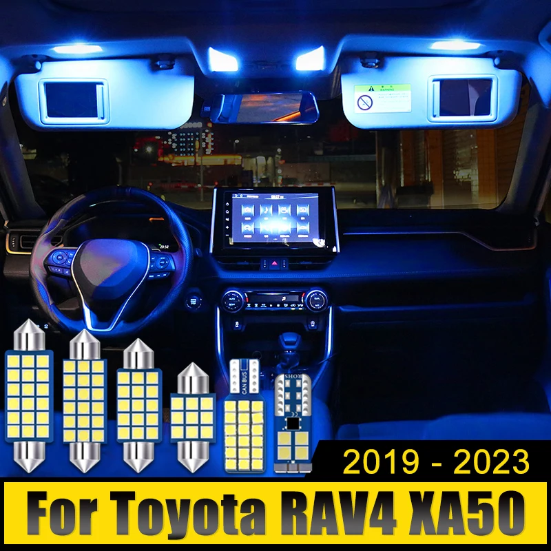 Pre Toyota RAV4 XA50 2019 2020 2021 2022 2023 2024 RAV 4 Hybrid 6ks LED auta Interiérové ​​svetlo Čítanie žiaroviek Trunk Lamps Cab Lights