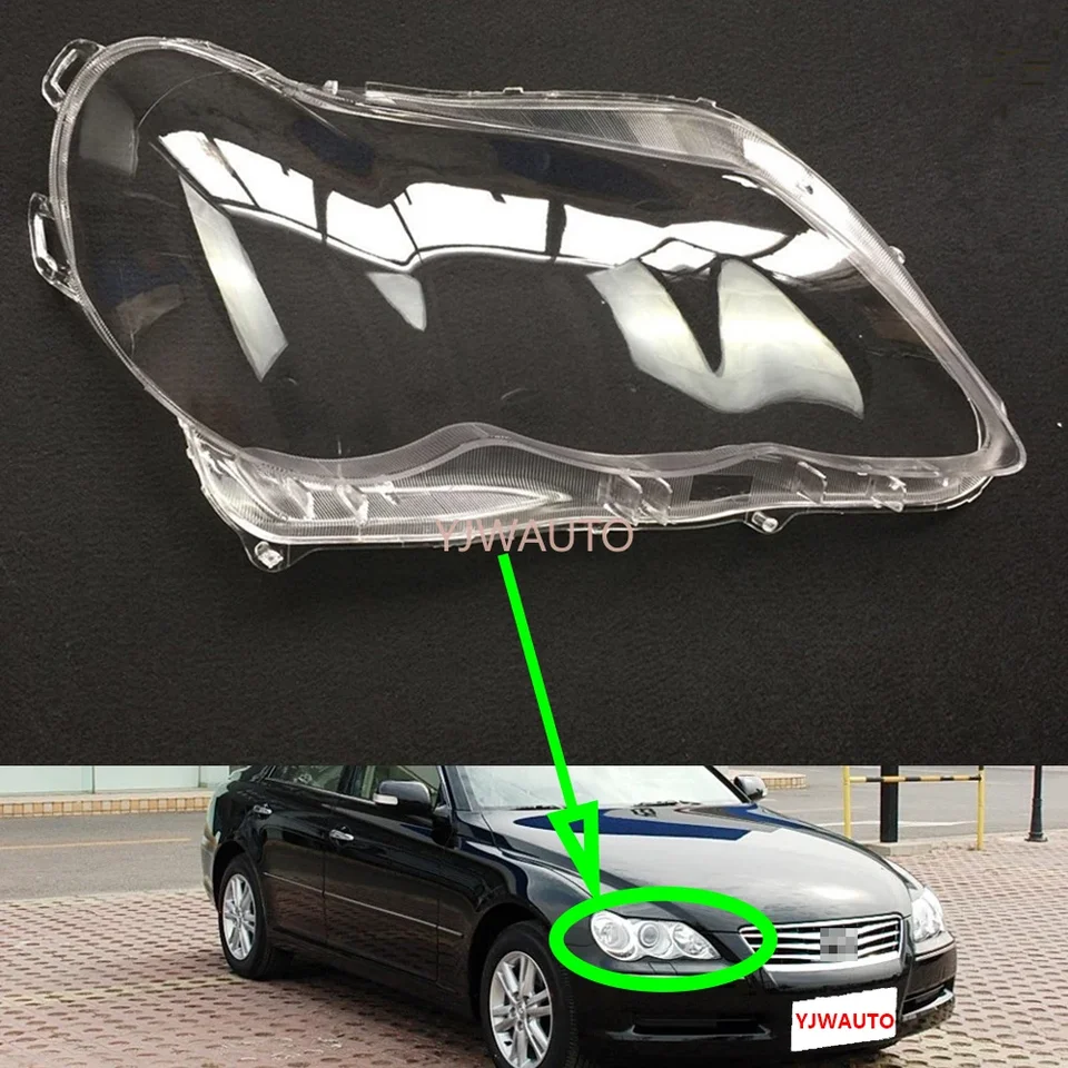 Pre Toyota Reiz Mark X 2005 2006 2007 2008 2009 Cover Svetlej svetlomere Glass Glass Sences Náhradný výmena prednej lampy Auto shell