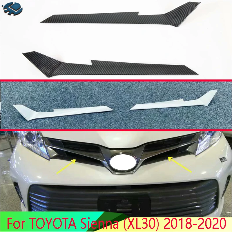 Pre Toyota Sienna (XL30) 2015-2020 Príslušenstvo pre automobily ABS Chrome Chrome na mriežkovom kryte sieťové tvarovanie formovacieho rámu Montáž