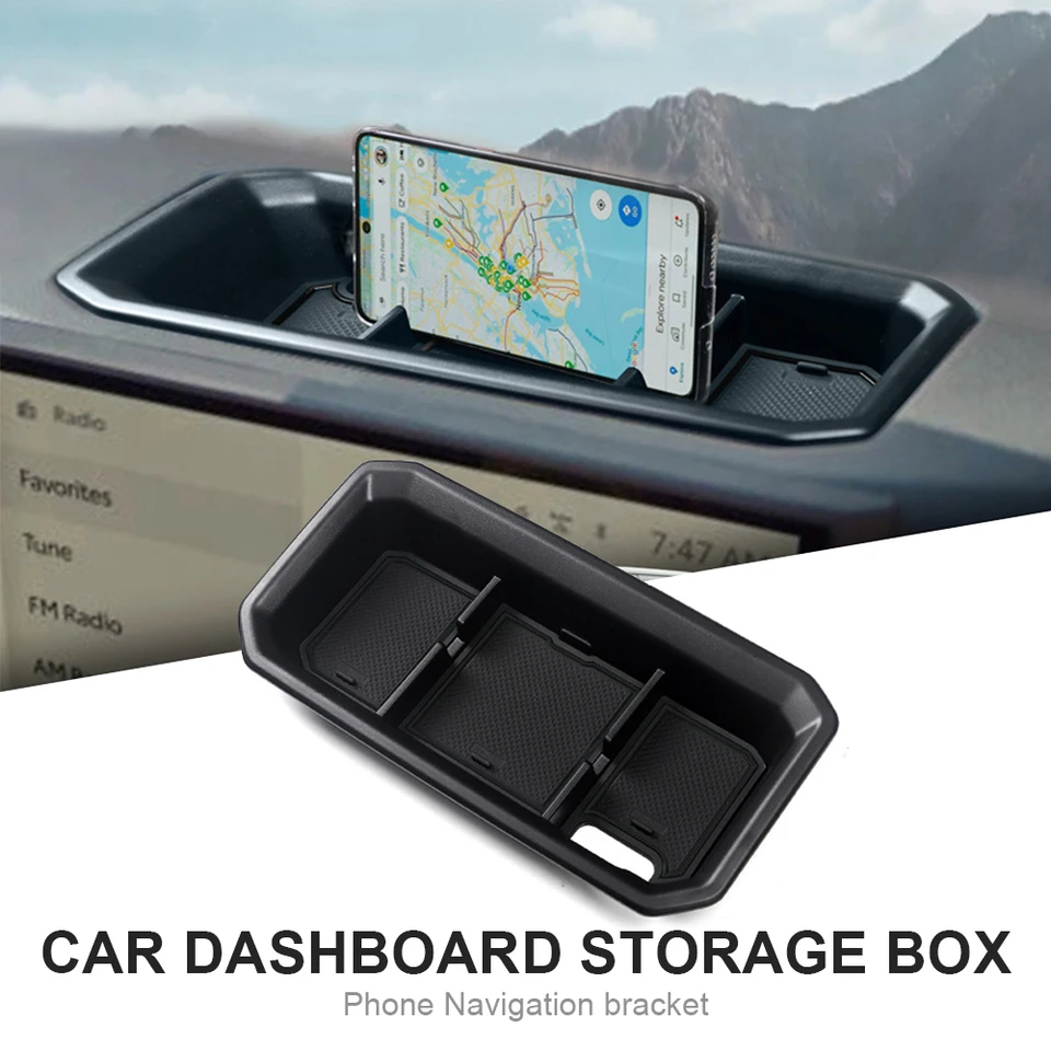 Pre Toyota Tundra Sequoia 2022 2023 2024 2025 Organizátor Dashboard Organizátor zásobník Dash Dash Storage Box Center Držiak telefónu Držiteľ telefónu