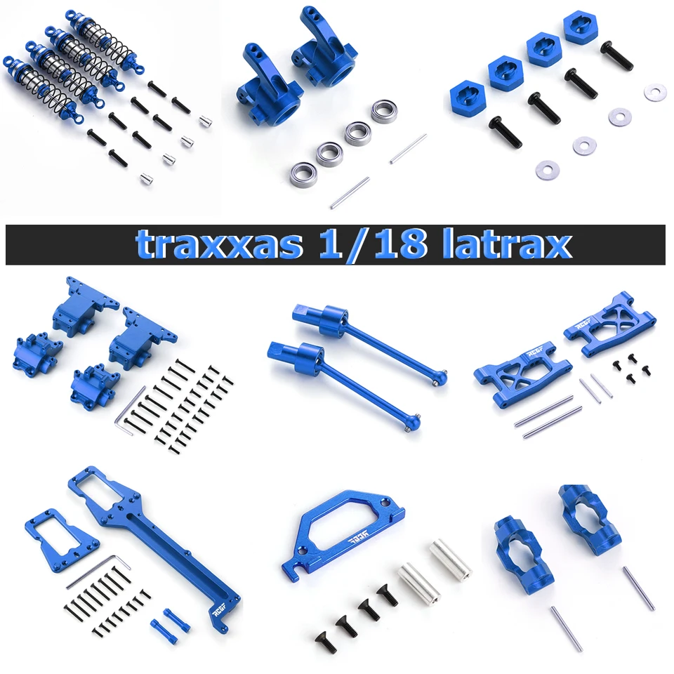 Pre Traxxas 1/18 Latrax Hliníková modrá sada riadiacich kĺbov RAKLE Arms Set Latrax Gear Box RC CAR Part