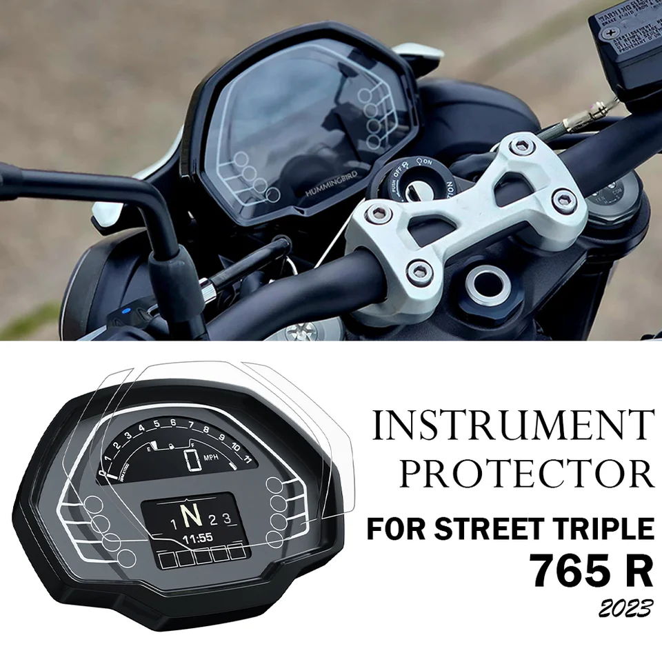 Pre ulicu Triple 765 R 2023 Príslušenstvo Dashboard Chránil filmový film TFT LCD LCD Ochrana 765R