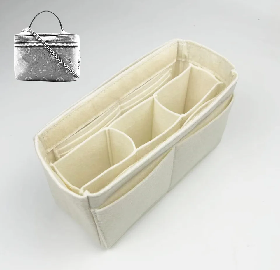 Pre Vanity PM Nice BB Nano Mini Insert Bag Organizátor, Luxusné kozmetické puzdro Vnútorné kozmetické puzdro, vkladové vložky vložky shaper