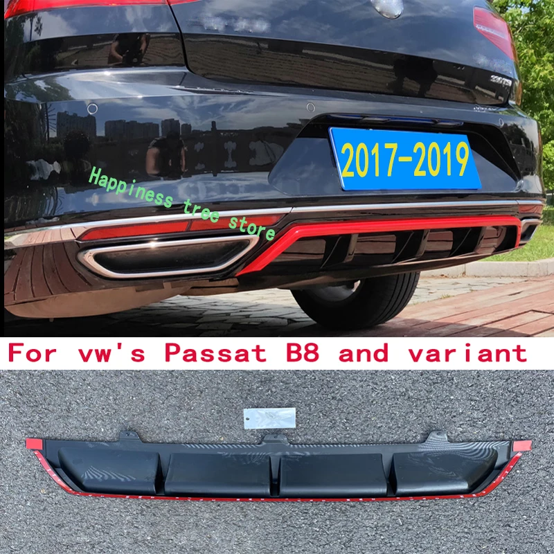 Pre varianty variantov VW Passat B8 Spoilers GTE 2017 2018 2019 PP Zadný nárazník Čierny Sliverpaint Zadný obalový obal