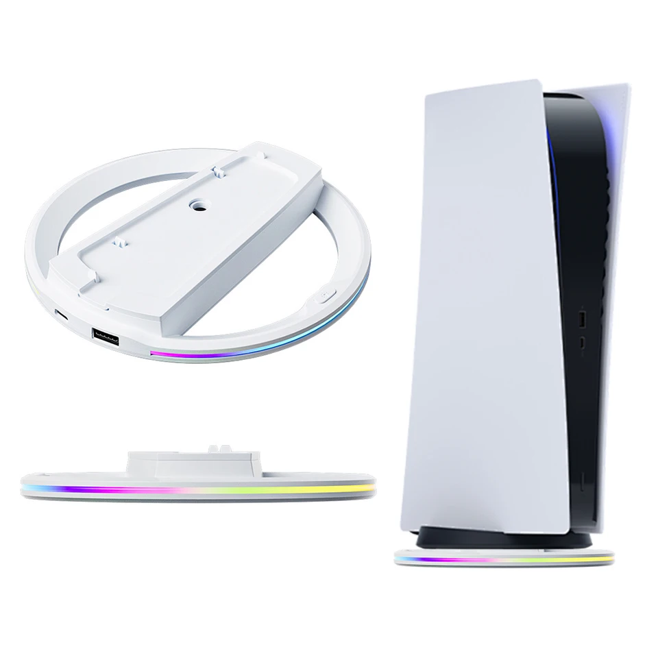 Pre vertikálny stojan PS5 Slim Console s USB2.0 Port Base Base Gaming Stand Anti-Slip pre PlayStation 5 Slim Disc a Digital Version