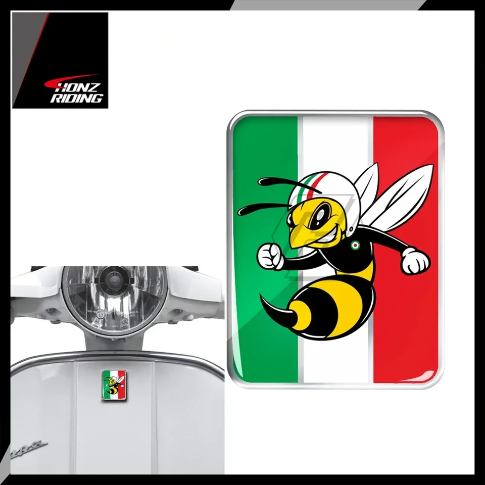 Pre Vespa logo Decal Front Overlay Overlay Italian Flag Mio Wasp 3D nálepky GTS GT et PX