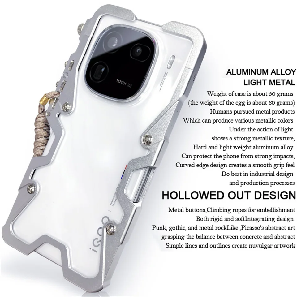 Pre Vivo Iqoo 12 Pro Metal Bumper Case Case Scoups -odolný hliníkový rám vysokej kvality krycia fonda pre Vivo Iqoo 9 Pro 10 Pro Case Coque