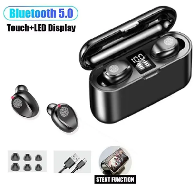 Pre Vivo iqoo U5E Samsung Bluetooth slúchadlá 9D stereofónne basové športové slúchadlá Handfree Touch Control Tws bezdrôtové slúchadlá
