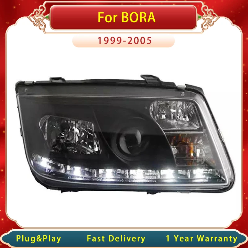 Pre Volkswagen Bora 1999-2005 Svetlomety DRL LED LED LED jednotlivé šošovky Štýl štýlu novú dizajnovú lampu Automatické svetlá Accembly