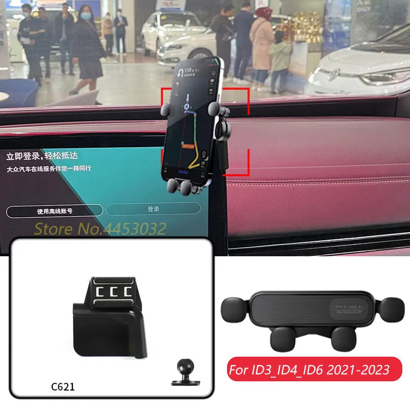 Pre Volkswagen ID3 ID4 ID6 2021-2023 Držiak mobilného telefónu Air Vett GPS GRAVITY NAVIGÁCIA Horizontálne príslušenstvo