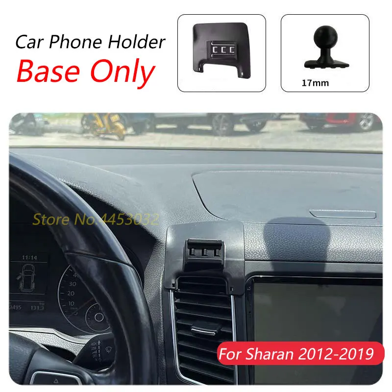 Pre Volkswagen Sharan 2012-2019 Držiak na auto s osobitnou základňou pevnej držiaka 17 mm nezablokuje vnútorné príslušenstvo vzduchového výstupu