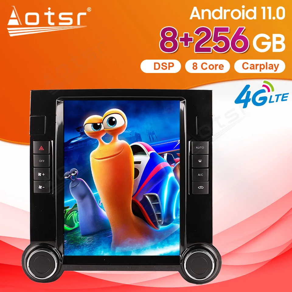Pre Volkswagen Touareg 2003-2010 Android 11.0 OCTA Core 8+256G GPS Autoradio Multimedia Player Cooling Fan