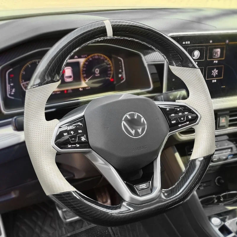 Pre Volkswagen VW Atlas Golf 8 Mk8 Jetta Passat B9 Tiguan 2020-2023 Originálne kožené kožené semišové auto na volant