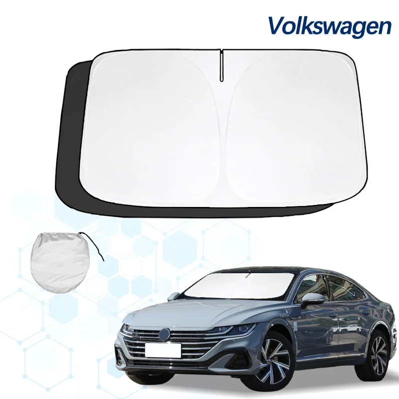 Pre Volkswagen VW CC 2009-2015 Četový slnečný tieň Sunshade Sun Sun Ochranca Protector Skladacie bloky UV Lúče udržiavajte auto chladič