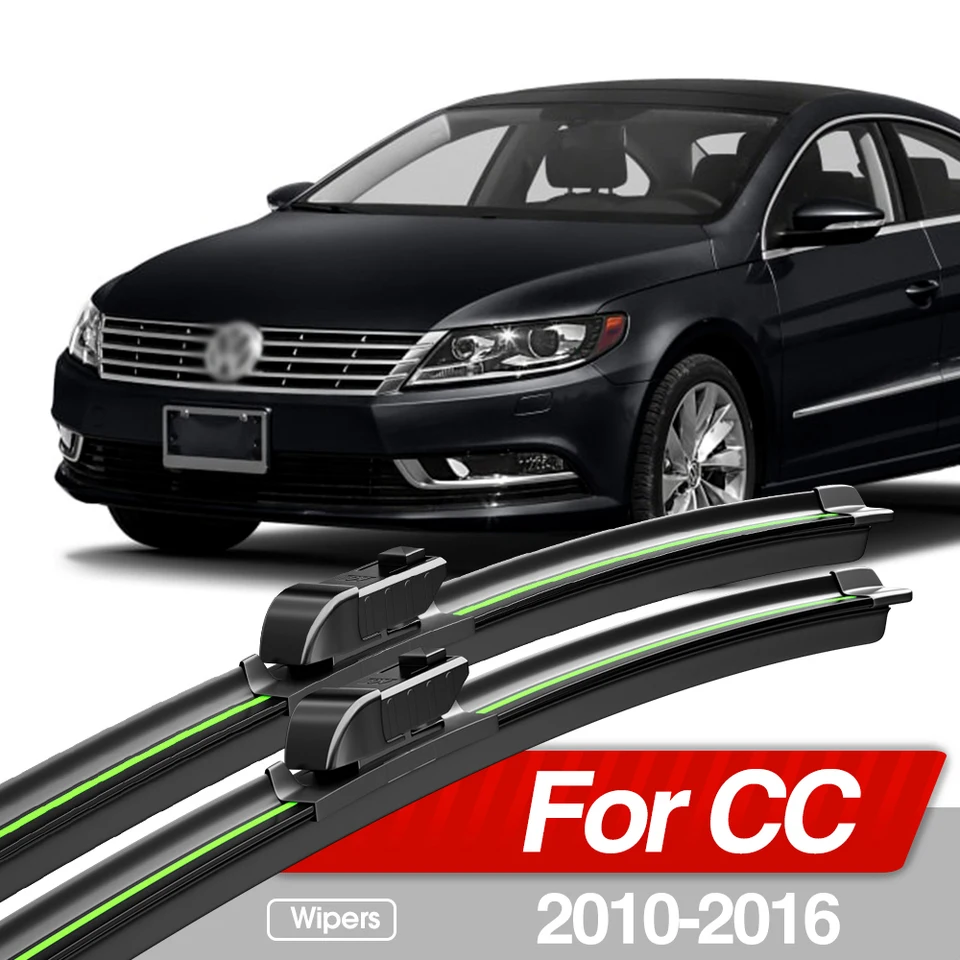 Pre Volkswagen VW CC 2010-2016 Čepele predného čelného skla 2KS Černé sklo okien 2011 2012 2013 2014 2014