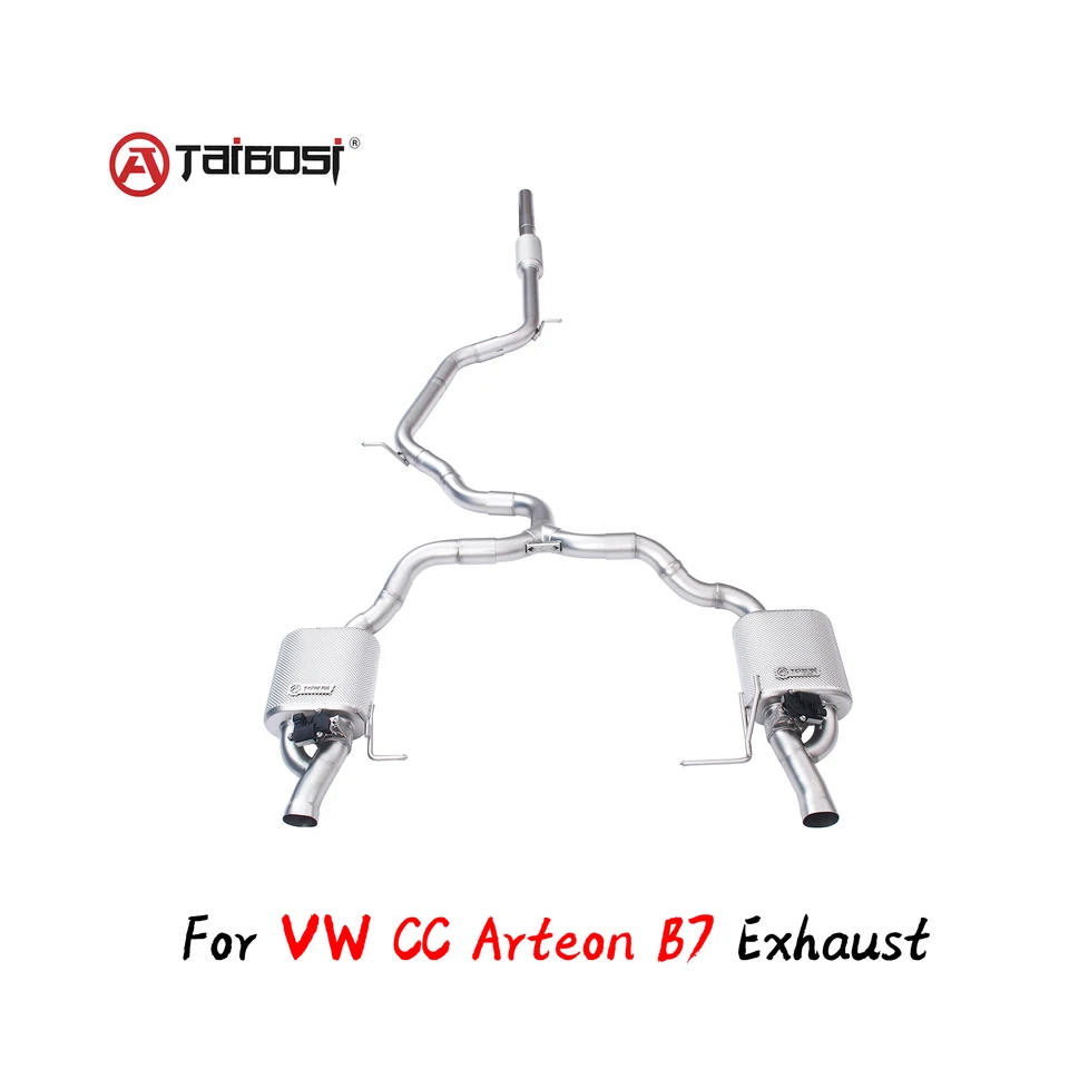 Pre Volkswagen VW CC Arteon B7 Catback výfukové potrubie Taibosi Výkon Valvetronic Electric Valve Car Cutout Doplnok
