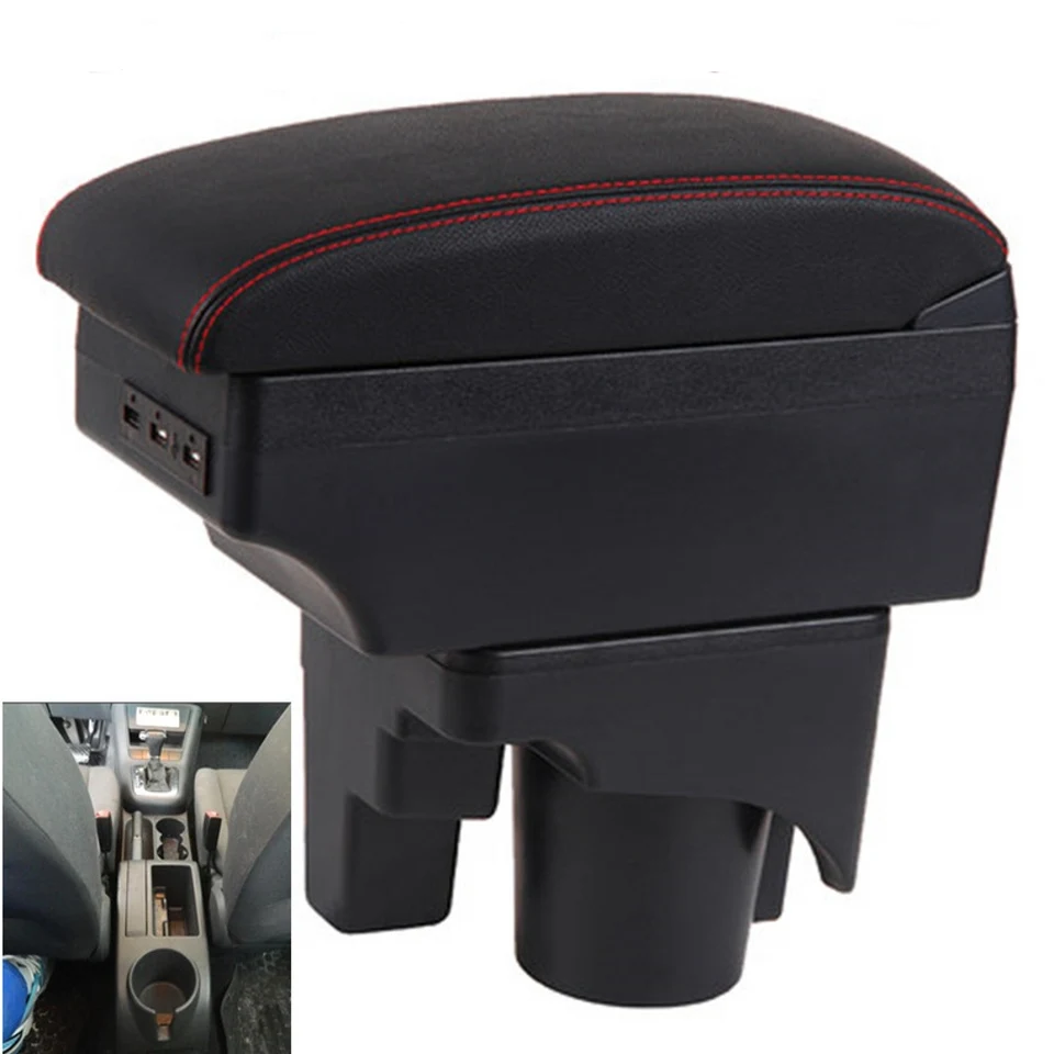 Pre Volkswagen VW Golf 6 Golf 5 Mk6 Mk5 Jetta lakťová lakťová krabica Arm Arm Rast Center Console Storage Case Case Modifikácia príslušenstva